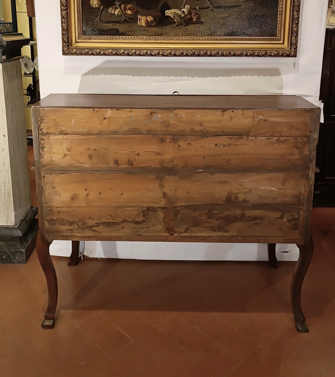  Mid-18th Century Louis XV Walnut Parmesan Drop-off Table-photo-4