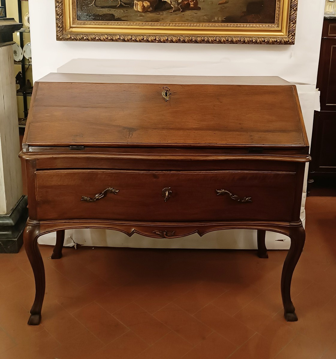  Mid-18th Century Louis XV Walnut Parmesan Drop-off Table