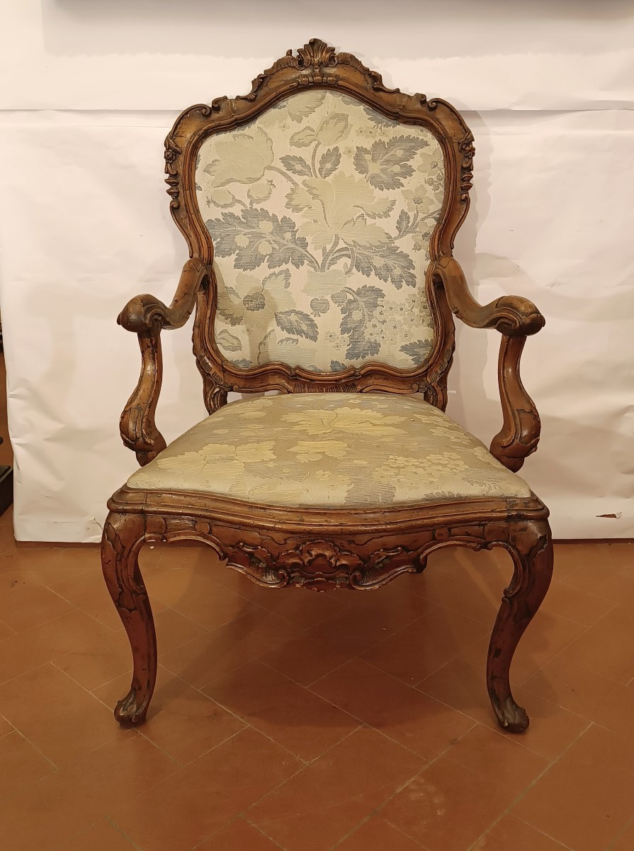 QUATRE FAUTEUILS "CA' REZZONICO" MILIEU DU 18ème SIÈCLE