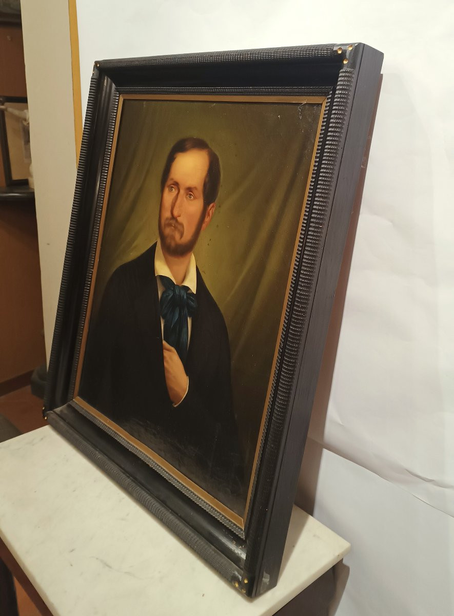  Mid-19th Century Portrait Of A Gentleman-photo-2