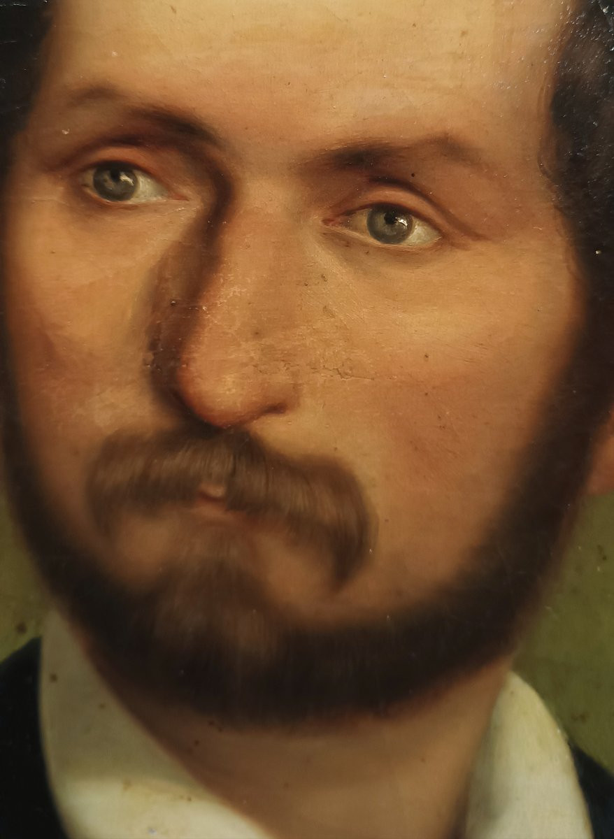  Mid-19th Century Portrait Of A Gentleman-photo-2