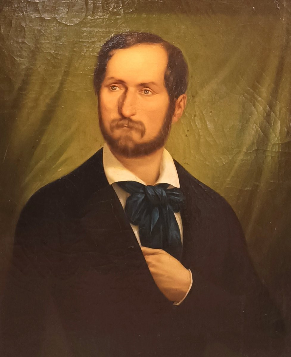  Mid-19th Century Portrait Of A Gentleman-photo-4