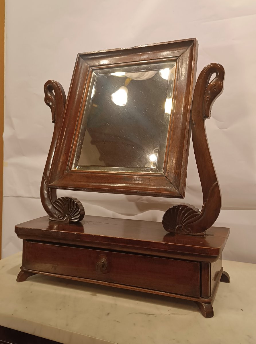Mid-19th Century Small Psiche Shaped Mirror-photo-3