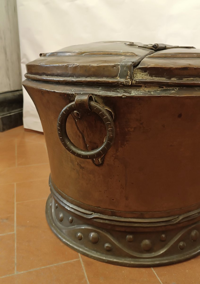 First Half Of The 18th Century Large Copper Pot-photo-3