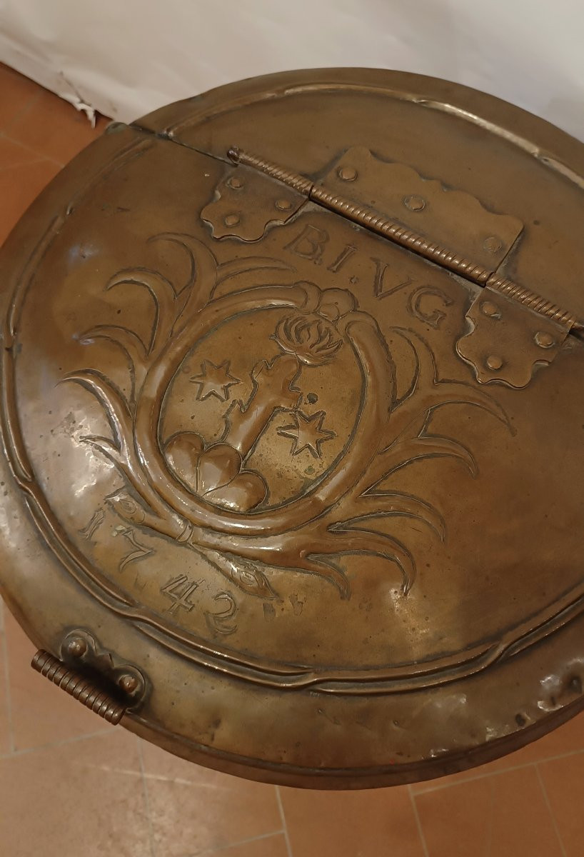 First Half Of The 18th Century Large Copper Pot-photo-2