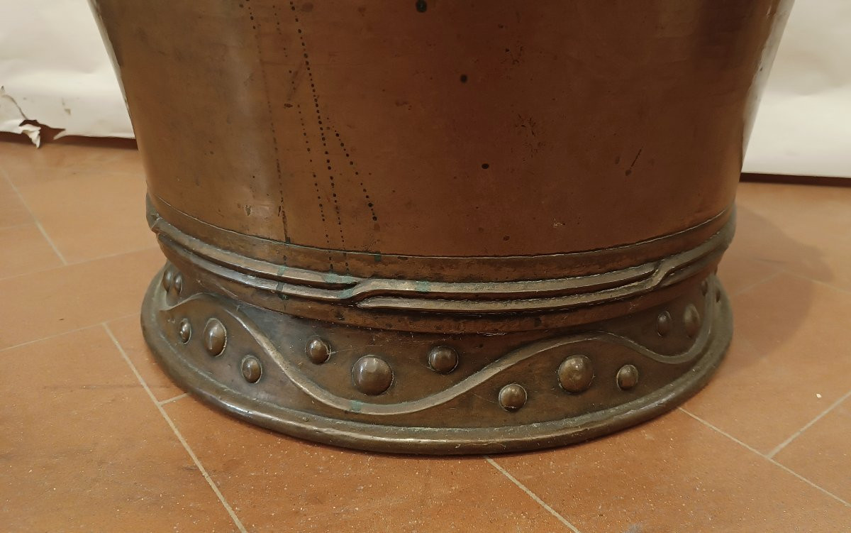 First Half Of The 18th Century Large Copper Pot-photo-3