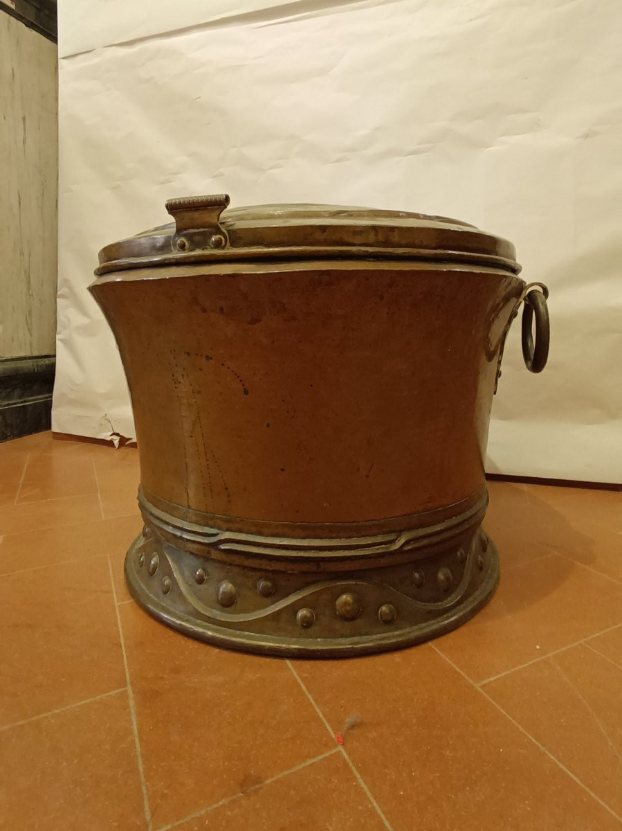 First Half Of The 18th Century Large Copper Pot-photo-4