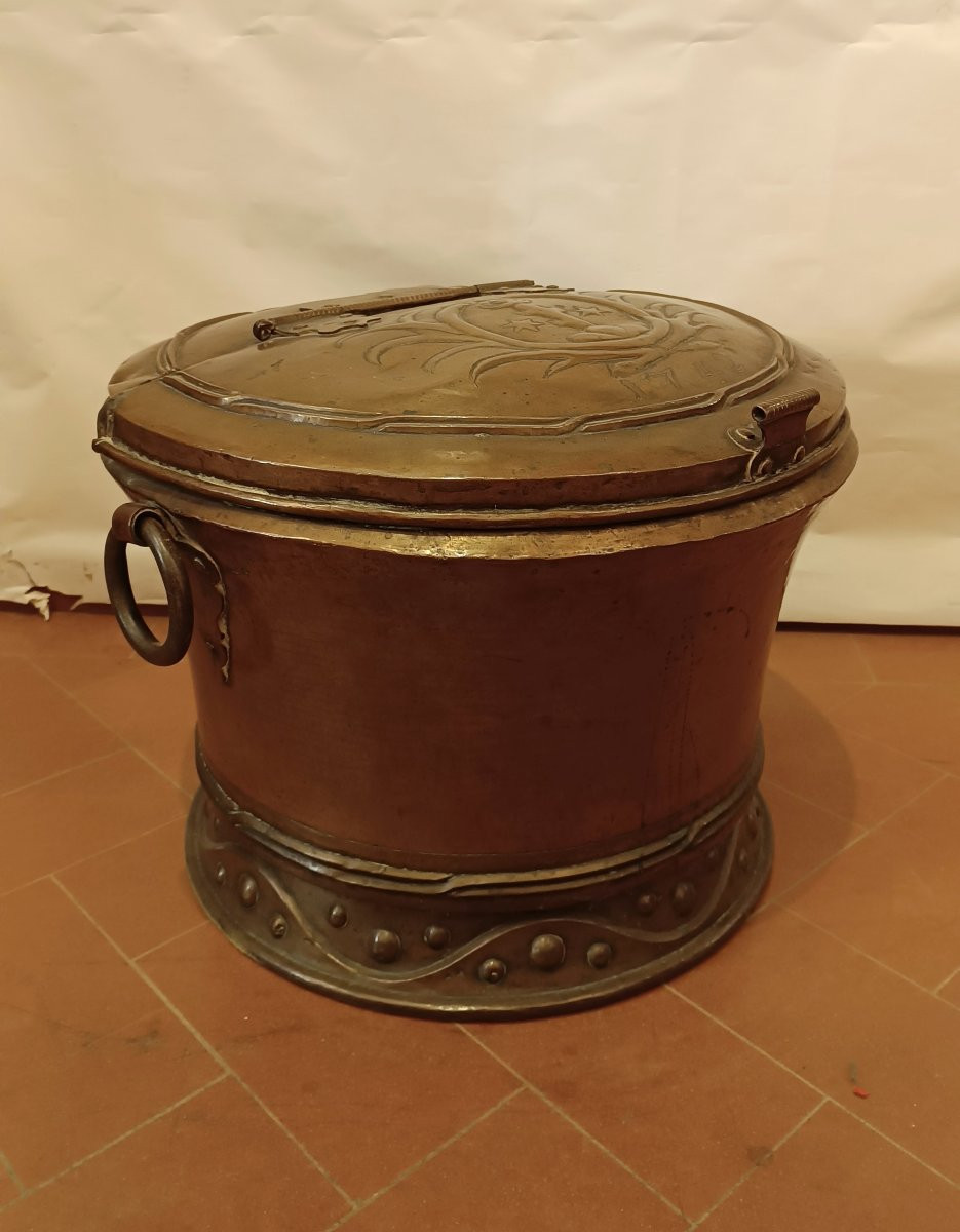 First Half Of The 18th Century Large Copper Pot-photo-5