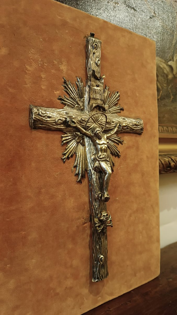 Early 19th Century Silver Crucifix-photo-3