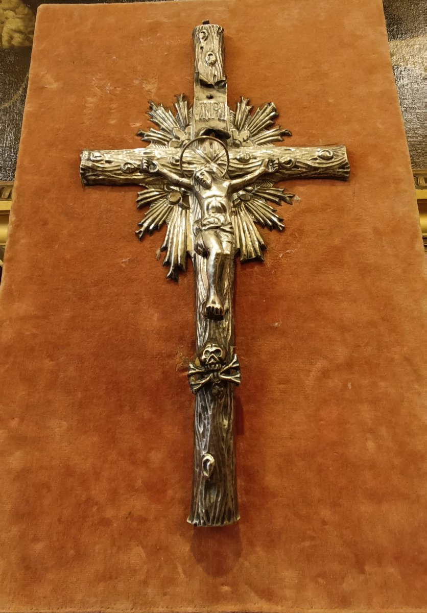 Early 19th Century Silver Crucifix-photo-4