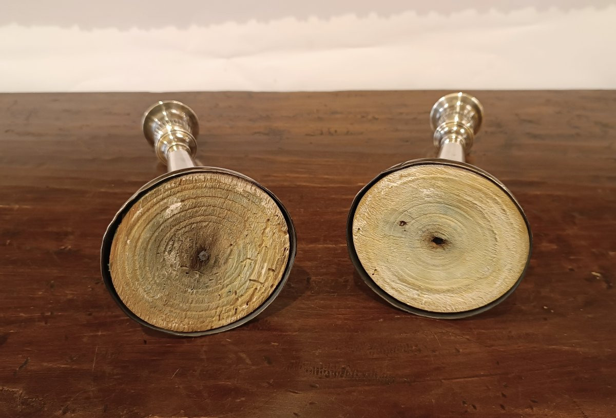 PAIRE DE BOUGETIERS PREMIÈRE MOITIÉ DU 19ème SIÈCLE-photo-4