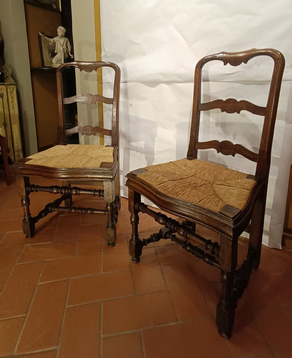 First Half Of The 18th Century Pair Of Louis XIV Chairs-photo-3