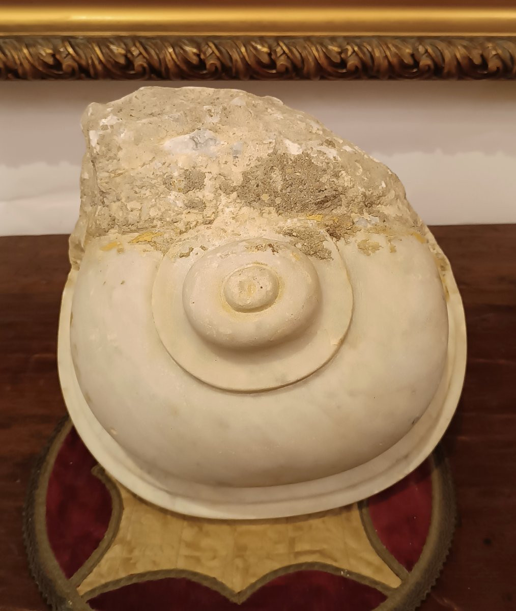 BÉNITIER EN MARBRE PREMIÈRE MOITIÉ DU 17ème SIÈCLE-photo-4