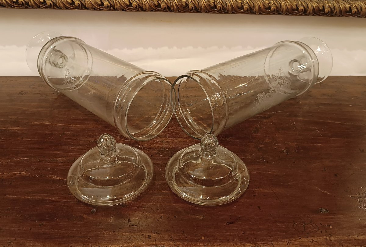 Pair Of Late 19th Century Pharmacy Jars-photo-2