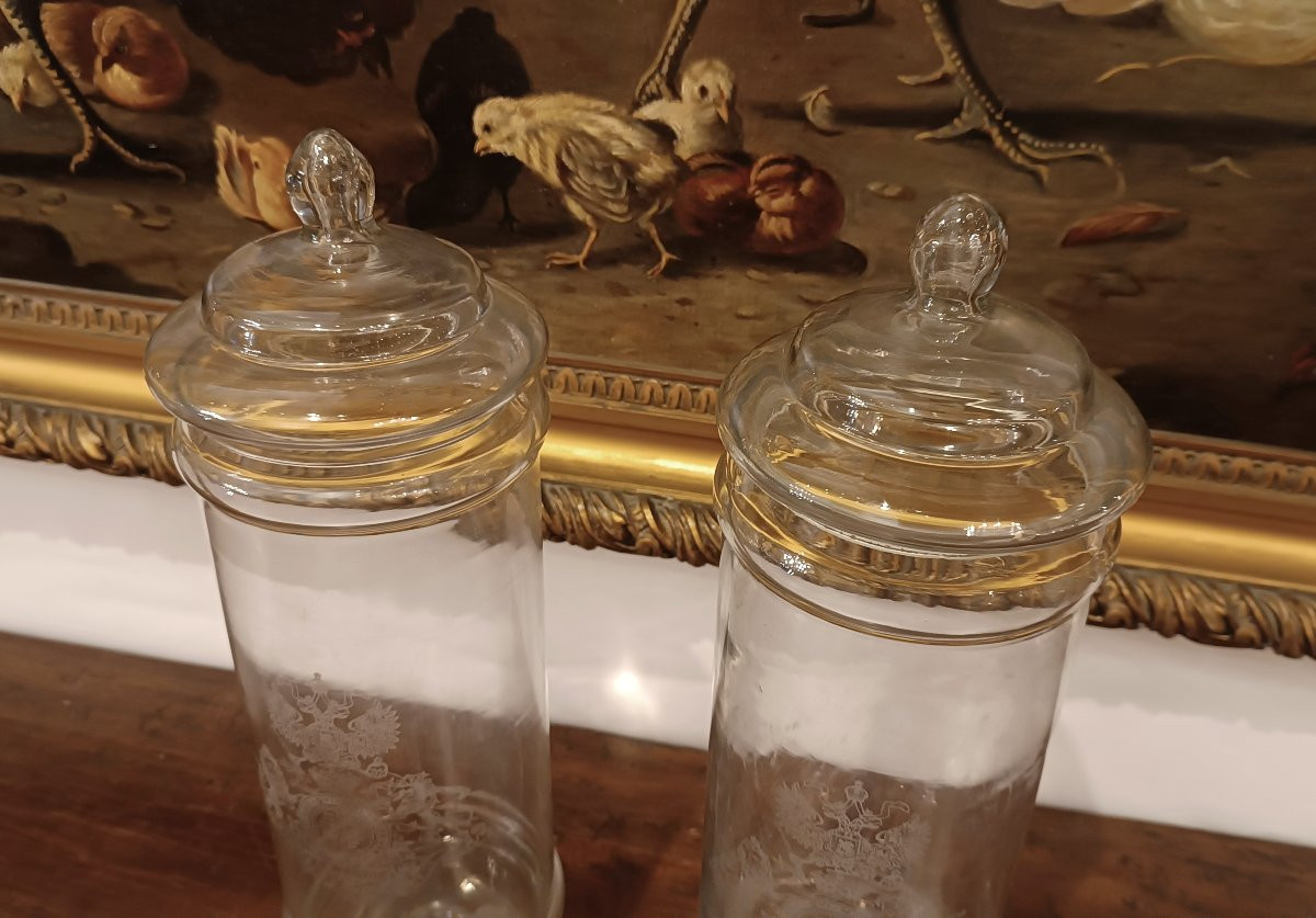Pair Of Late 19th Century Pharmacy Jars-photo-1