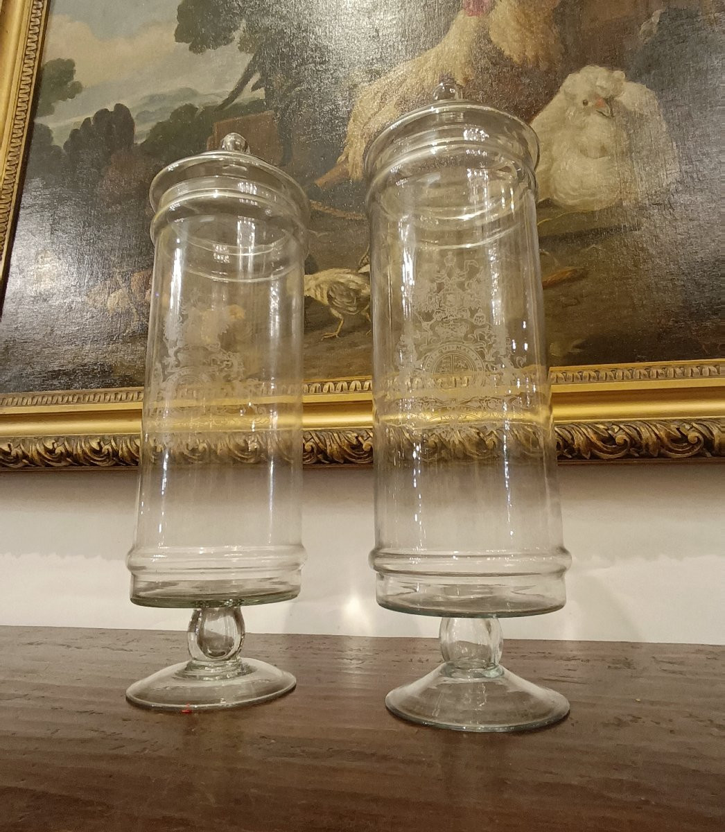 Pair Of Late 19th Century Pharmacy Jars-photo-6