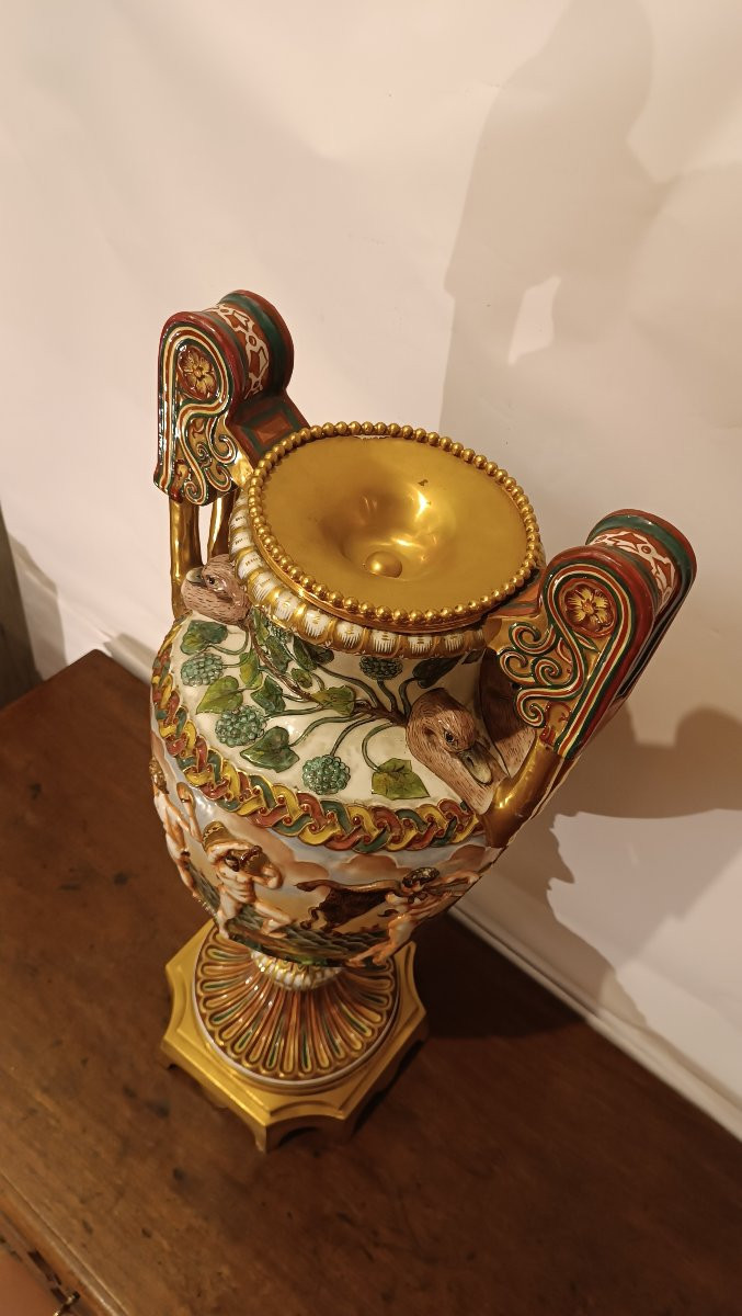 VASE GINORI CAPODIMONTE SECONDE MOITIÉ DU 19ème SIÈCLE-photo-2