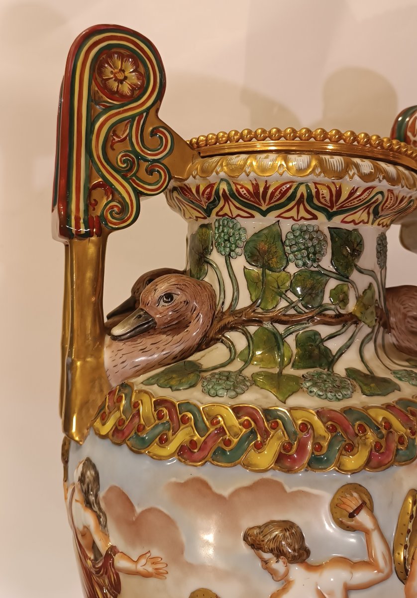 VASE GINORI CAPODIMONTE SECONDE MOITIÉ DU 19ème SIÈCLE-photo-3