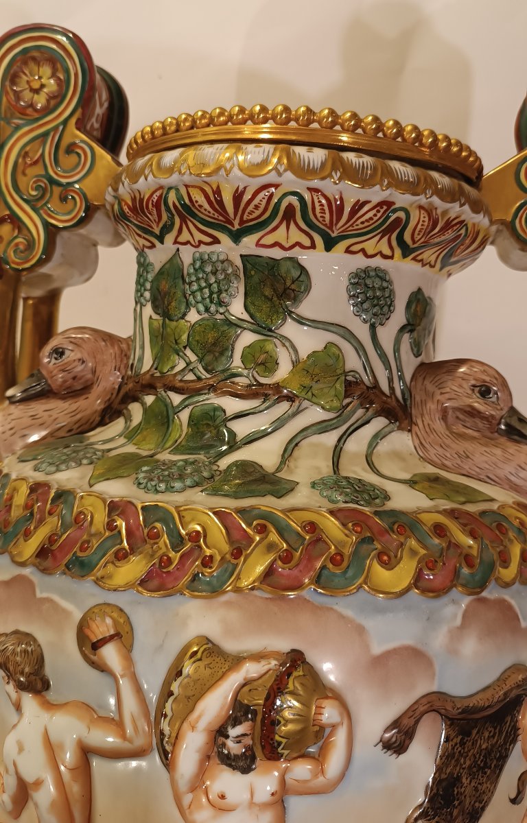VASE GINORI CAPODIMONTE SECONDE MOITIÉ DU 19ème SIÈCLE-photo-5
