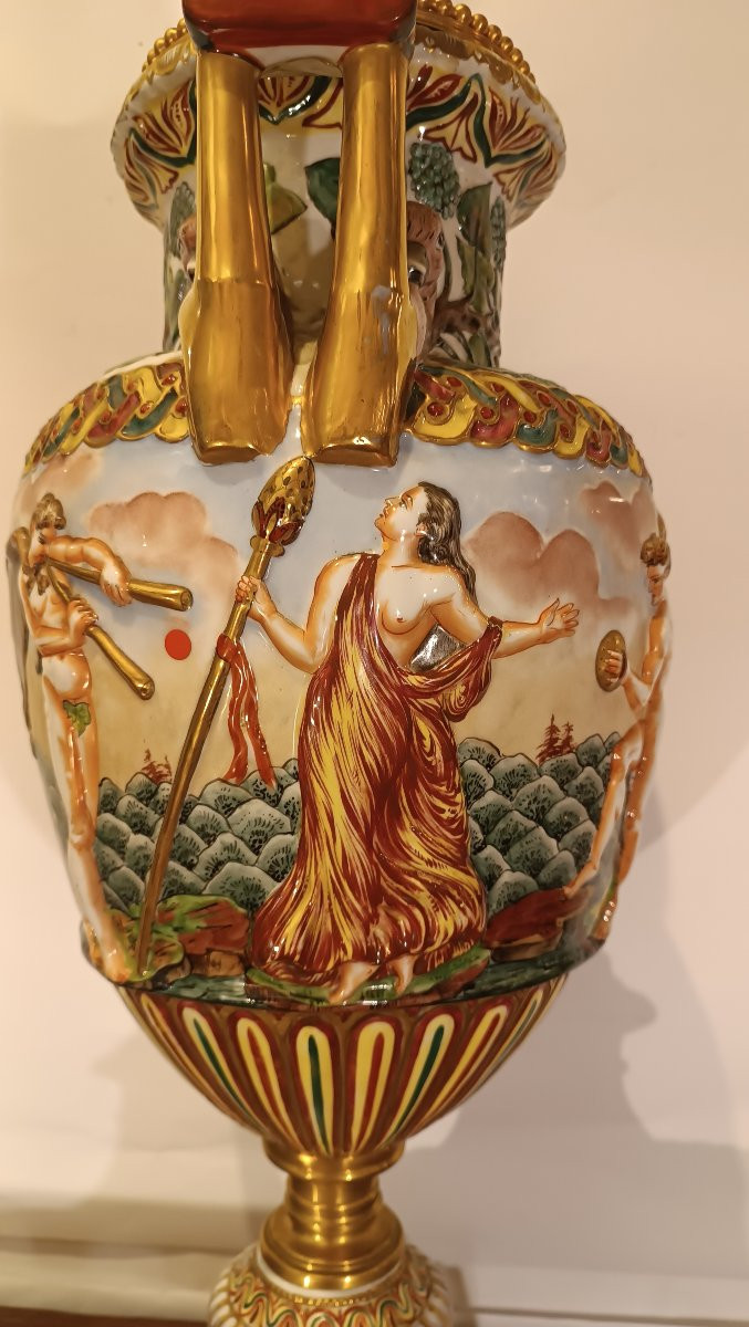 VASE GINORI CAPODIMONTE SECONDE MOITIÉ DU 19ème SIÈCLE-photo-6