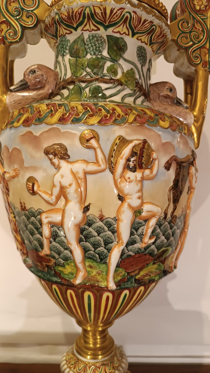 VASE GINORI CAPODIMONTE SECONDE MOITIÉ DU 19ème SIÈCLE-photo-7
