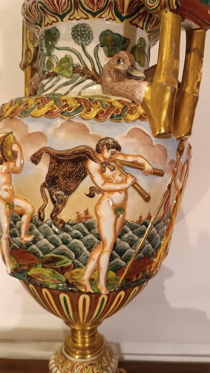 VASE GINORI CAPODIMONTE SECONDE MOITIÉ DU 19ème SIÈCLE-photo-8