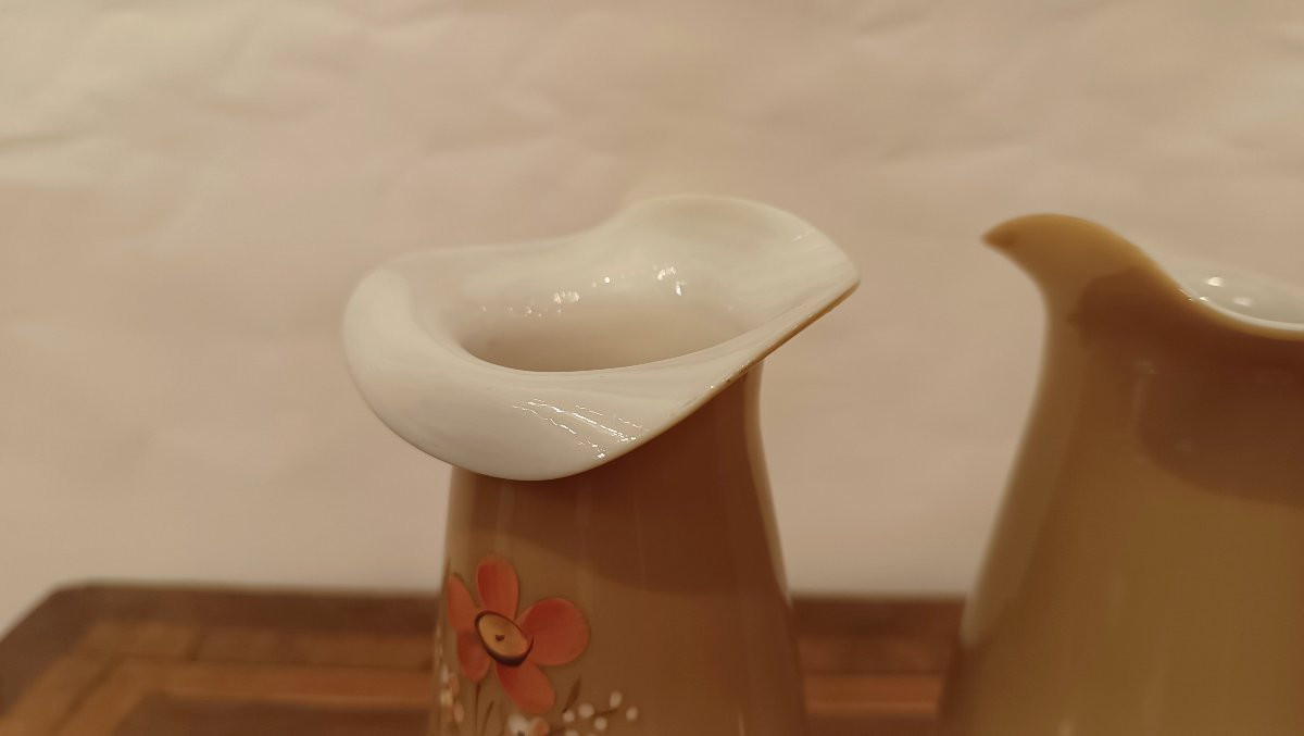 Second Half Of The 19th Century Pair Of Art Nouveau Opal Vases-photo-5