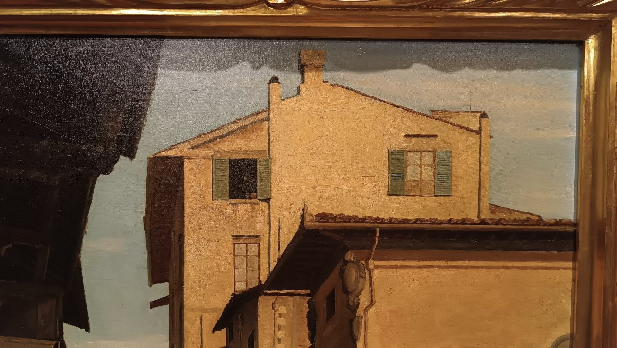 TABLEAU AVEC VUE DE FLORENCE PREMIÈRE MOITIÉ DU 19ème SIÈCLE-photo-3