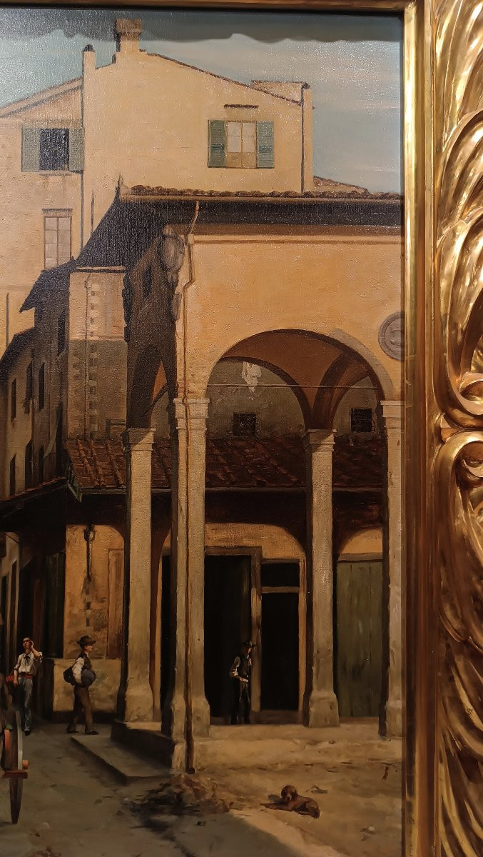 TABLEAU AVEC VUE DE FLORENCE PREMIÈRE MOITIÉ DU 19ème SIÈCLE-photo-4