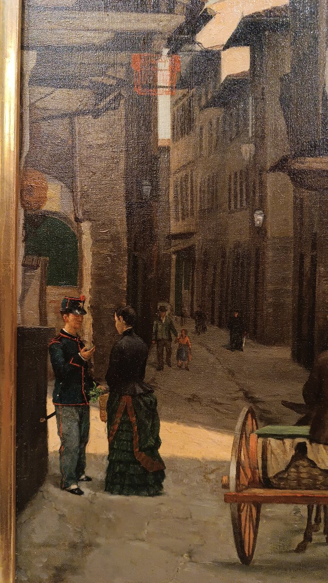 TABLEAU AVEC VUE DE FLORENCE PREMIÈRE MOITIÉ DU 19ème SIÈCLE-photo-1