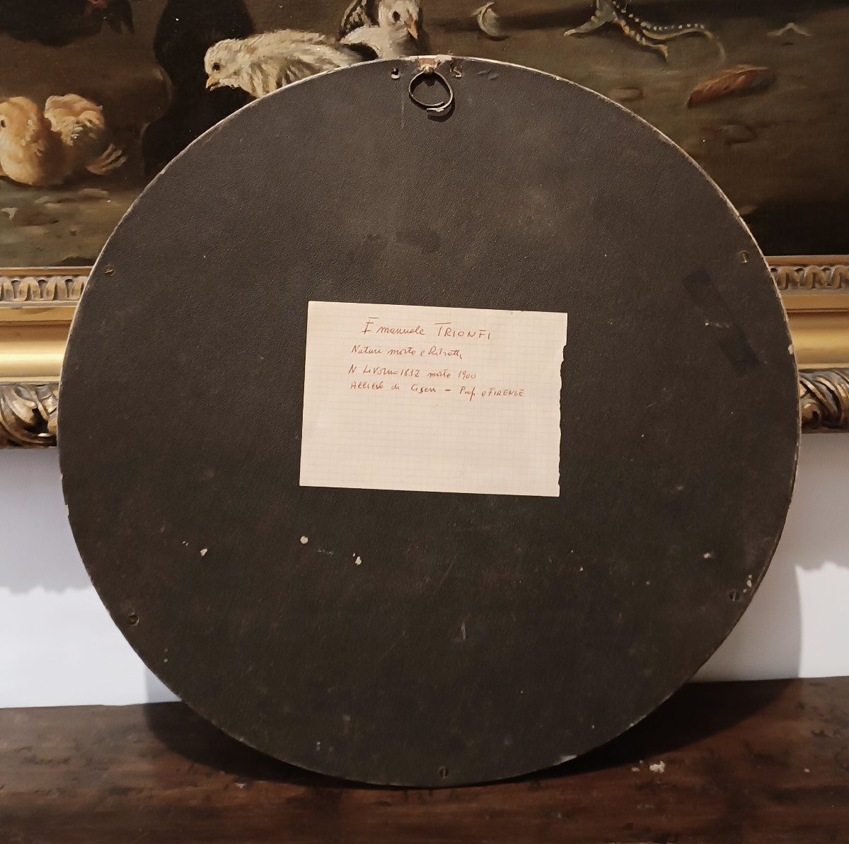 Second Half Of The 19th Century Ceramic Painting By Emanuele Trionfi-photo-4