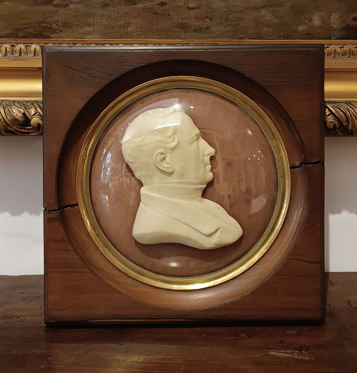 Mid-19th Century Male Portrait In Wax By G. Gritti