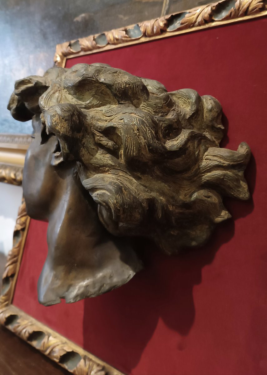 TÊTE DE JEUNE FILLE EN BRONZE FIN DU 19ème SIÈCLE-photo-1