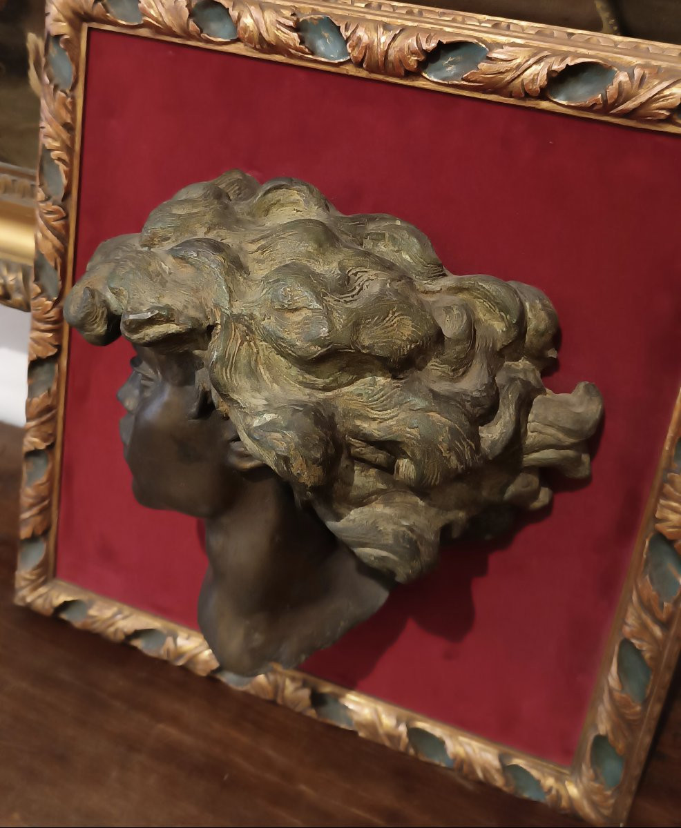 TÊTE DE JEUNE FILLE EN BRONZE FIN DU 19ème SIÈCLE-photo-2