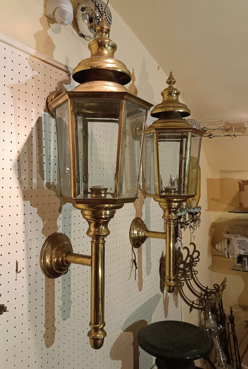 Pair Of Late 19th Century Carriage Lights-photo-3
