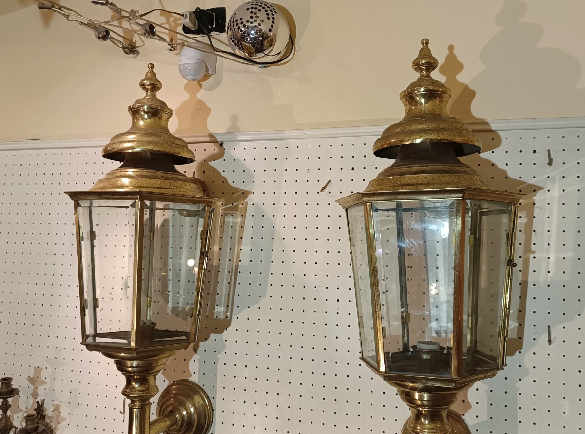 Pair Of Late 19th Century Carriage Lights-photo-2