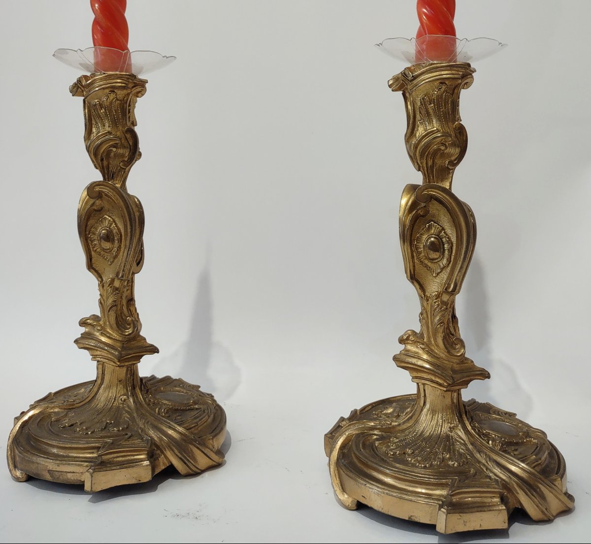 PAIRE DE BOUGIES LOUIS XVI SECONDE MOITIÉ DU 18ème SIÈCLE-photo-2