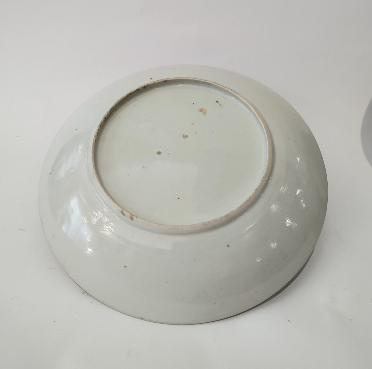 PAIRE D'ASSIETTES EN PORCELAINE CHINOISE SECONDE MOITIÉ DU 18ème SIÈCLE-photo-2