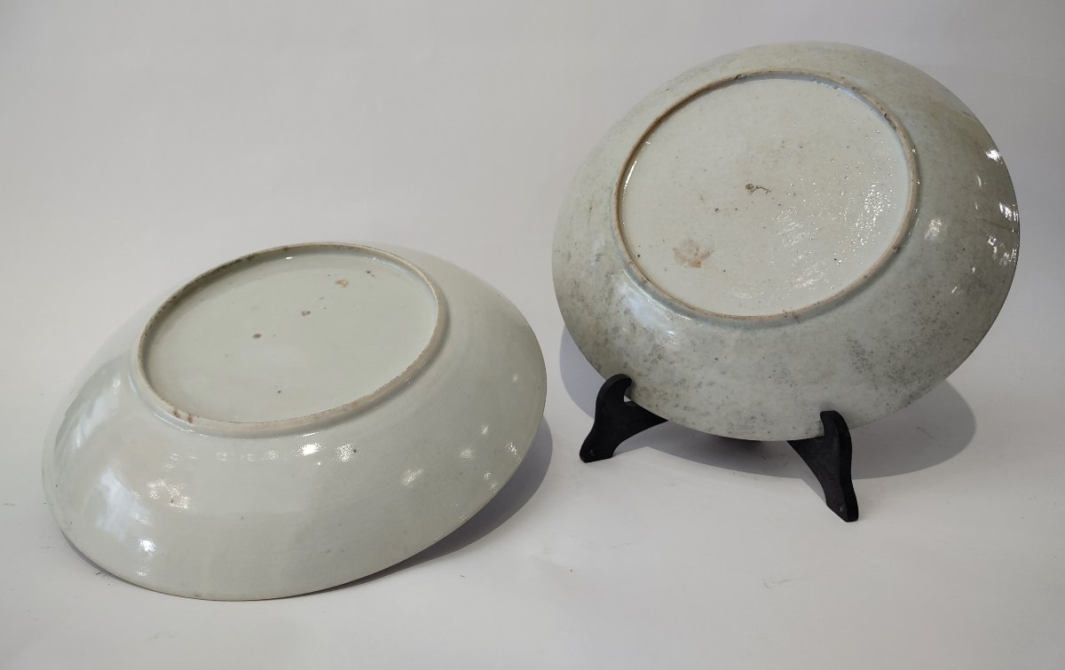PAIRE D'ASSIETTES EN PORCELAINE CHINOISE SECONDE MOITIÉ DU 18ème SIÈCLE-photo-4