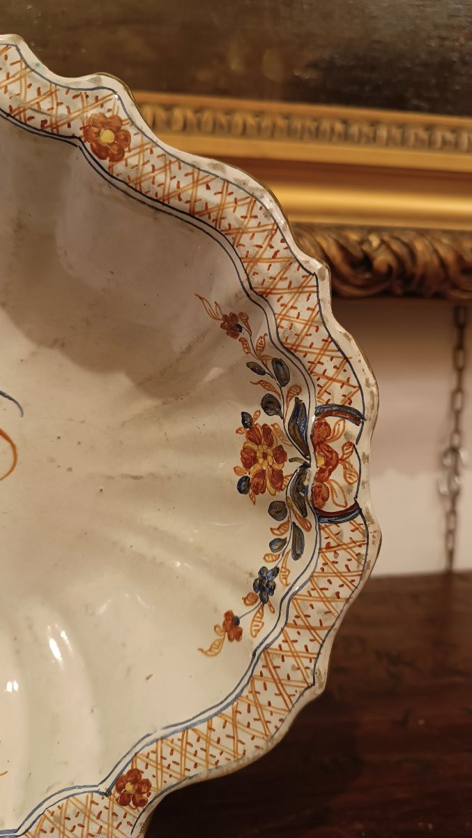 PLATEAU À RASER EN FAÏENCE FIN 18ème SIÈCLE-photo-3