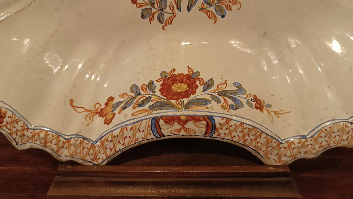 PLATEAU À RASER EN FAÏENCE FIN 18ème SIÈCLE-photo-4