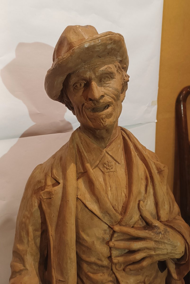 PAIRE DE SCULPTURES AVEC MUSICIENS PREMIÈRE MOITIÉ DU 20ème SIÈCLE-photo-2