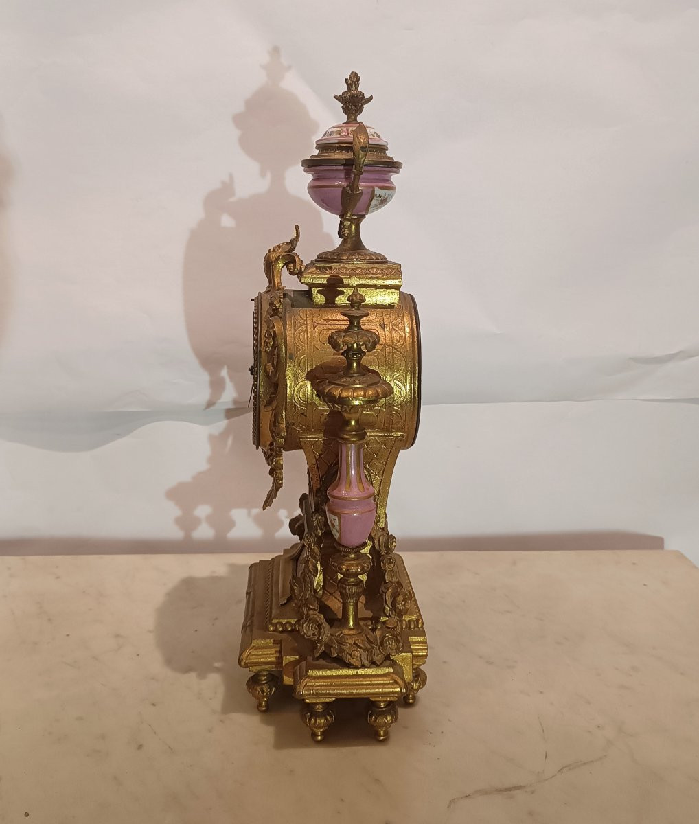 Second Half Of The 19th Century Anthomonium And Sèvres Porcelain Clock-photo-3