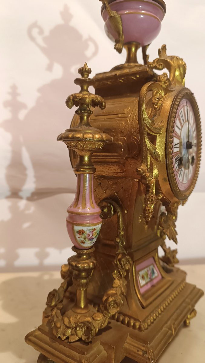 Second Half Of The 19th Century Anthomonium And Sèvres Porcelain Clock-photo-1