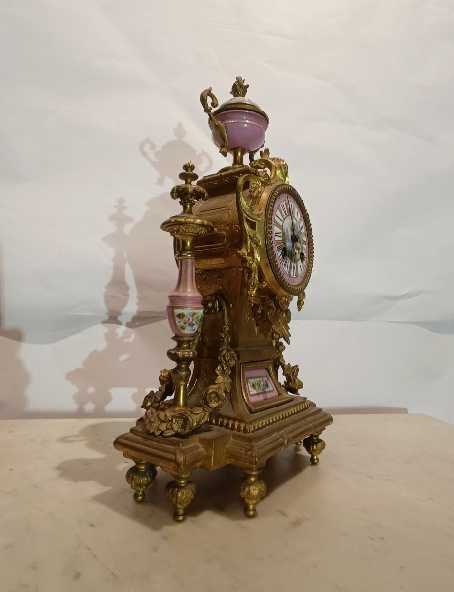 Second Half Of The 19th Century Anthomonium And Sèvres Porcelain Clock-photo-2