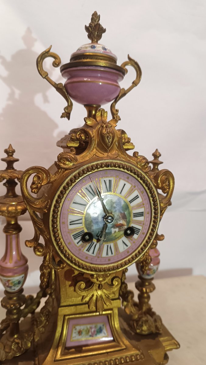 Second Half Of The 19th Century Anthomonium And Sèvres Porcelain Clock-photo-4