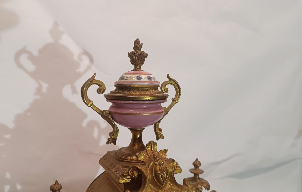 Second Half Of The 19th Century Anthomonium And Sèvres Porcelain Clock-photo-5