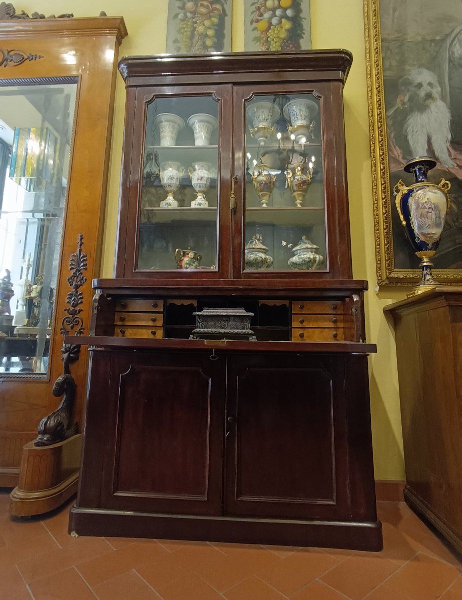 Second Half Of The 19th Century Mahogany Display Cabinet-photo-3