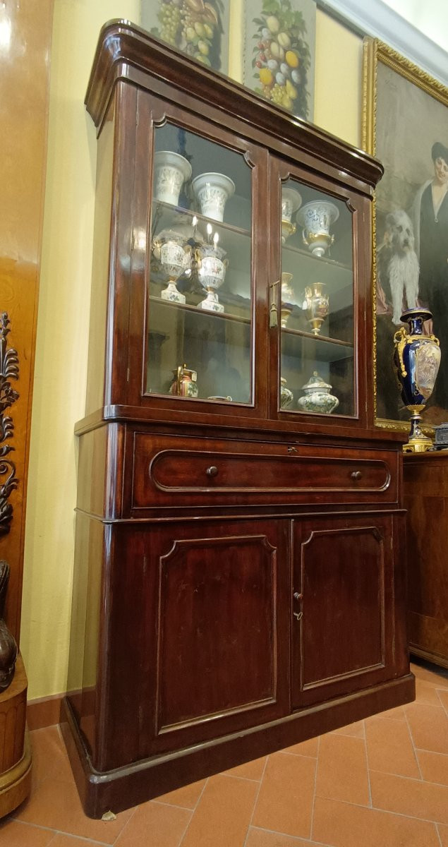 Second Half Of The 19th Century Mahogany Display Cabinet-photo-1