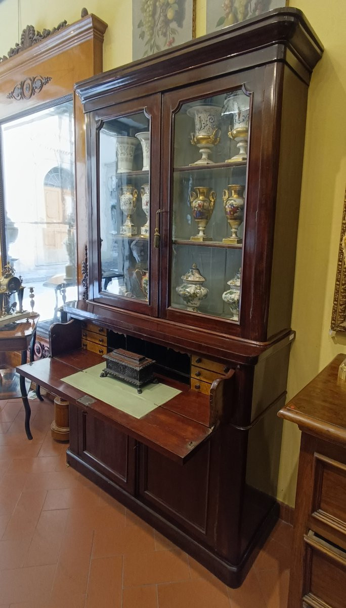 Second Half Of The 19th Century Mahogany Display Cabinet-photo-4